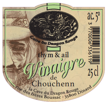 Vinaigre Thym & Ail, Vinaigre artisanal Dragon Rouge